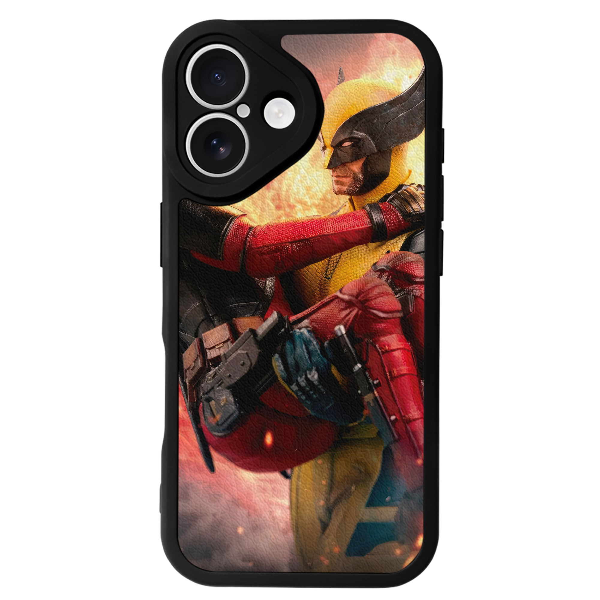 （画像用） Deadpool デッドプール 【iPhone 16シリーズ対応】シリコンスマホケース（レザー調） 材質：シリコン